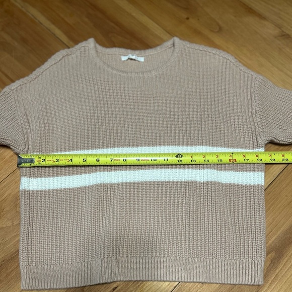 PacSun Tan Sweater with White Stripes size Small - Picture 4 of 5